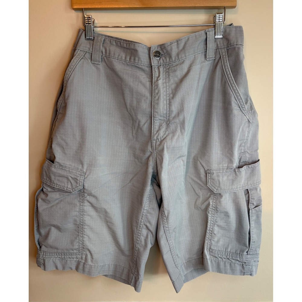 Carhartt Force Broxton Cargo Shorts Mens 39 Grey Relaxed Fit Ripstop BS3543-M